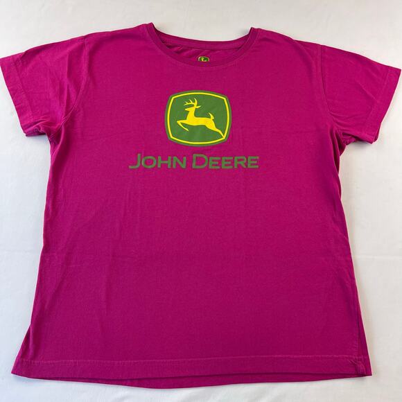 John Deere Pink Women's T-shirt size large - Picture 1 of 5